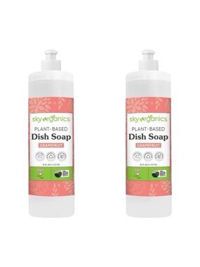 Sky Organics Plant- Based Dish Soap - Grapefruit - 16 fl oz - 2 Bottles